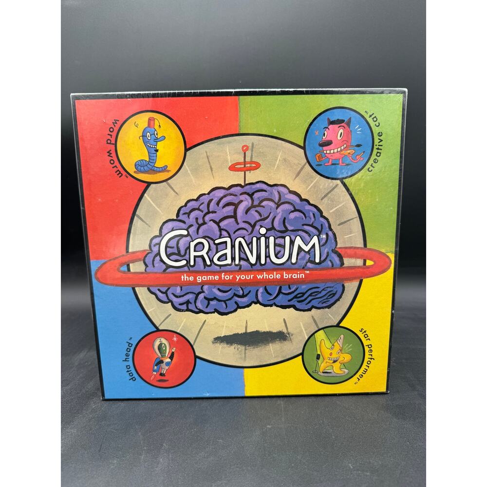 NIB Cranium The Game 4 Your Whole Brain 1998 Outrageous Game Board Sealed